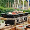 Japonski namizni žar Osaka Shichirin Black na oglje, kompaktni BBQ žar za yakitori in peko mesa.