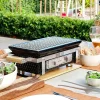 Japonski namizni žar Osaka Shichirin Black na oglje, keramični BBQ žar za yakitori, ribe in meso.