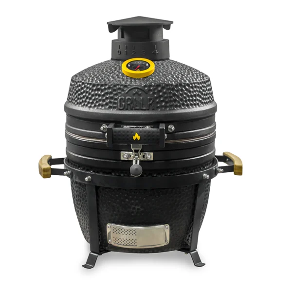 Kamado žar GRLLR Ember 16 palcev na oglje s stojalom, profesionalni keramični BBQ žar za peko na balkonu, terasi ali vrtu.