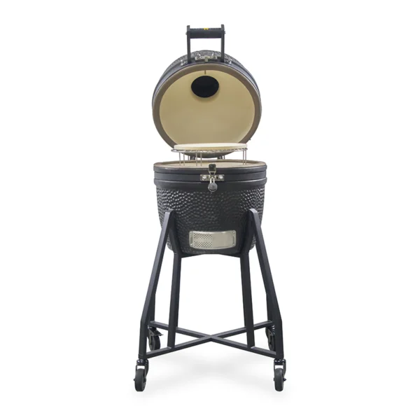 Kamado žar GRLLR Ember 16 palcev na oglje z vozičkom, mobilen keramični BBQ žar za peko na vrtu in terasi.
